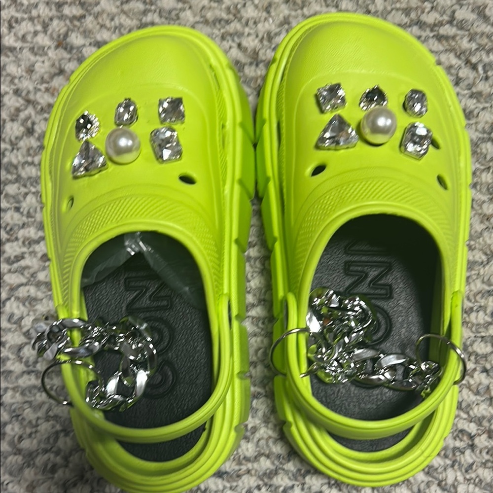 Women’s Lime Green Embellished Shoes